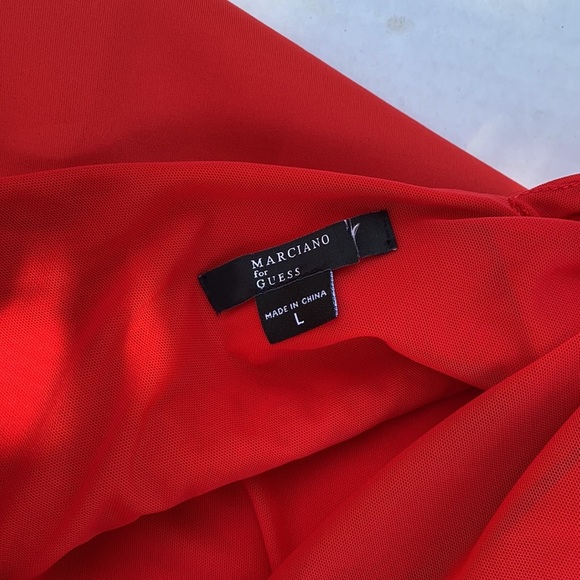 New GUESS BY MARCIANO Red Sleeveless Dress SZ L - Picture 6 of 7